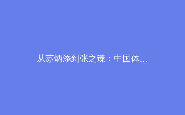从苏炳添到张之臻：中国体育的突破之路与体系化思考 - 3